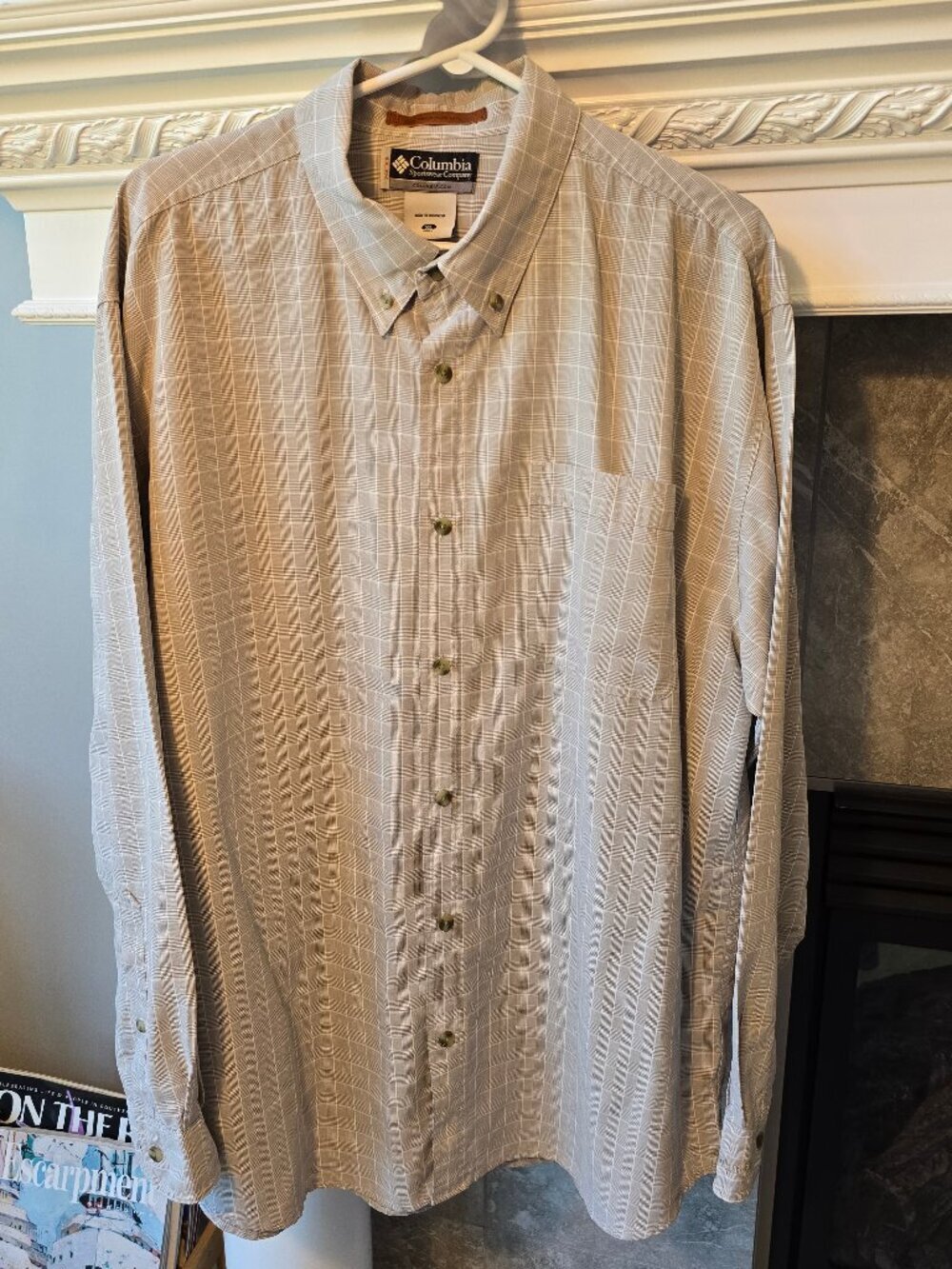 Columbia sportswear Plaid woven button up longsleeve shirt XL men